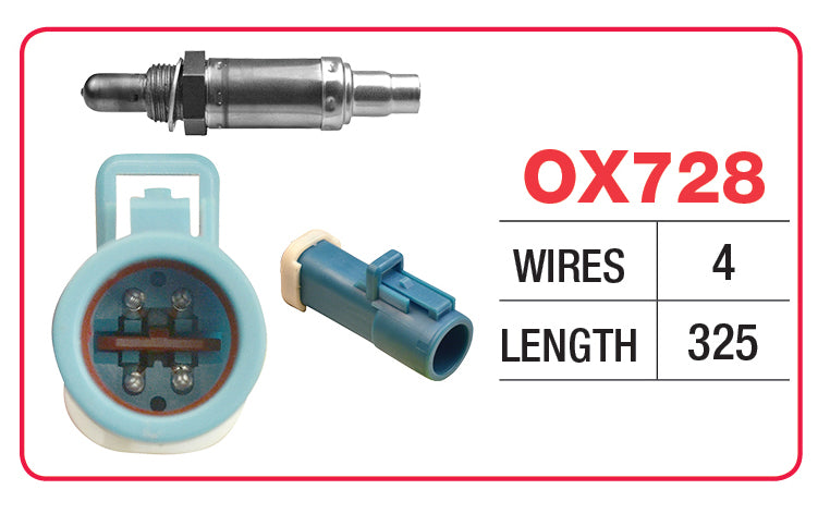 Goss Oxygen Sensor - 4 Wire - Ford, Jaguar, Mazda - OX728