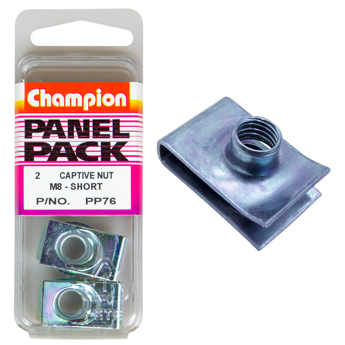 Champion Captive Nut (Short) - PP76 - A1 Autoparts Niddrie