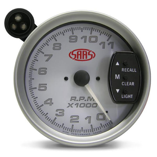 SAAS - 3 3/4 inch Tachometer- White face SG-TAC334W — A1 Autoparts Niddrie