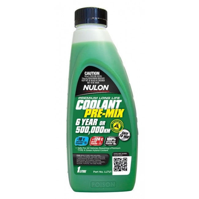 Nulon Green Long Life Top Up Coolant - 1Ltr-LLTU1-Nulon-A1 Autoparts Niddrie