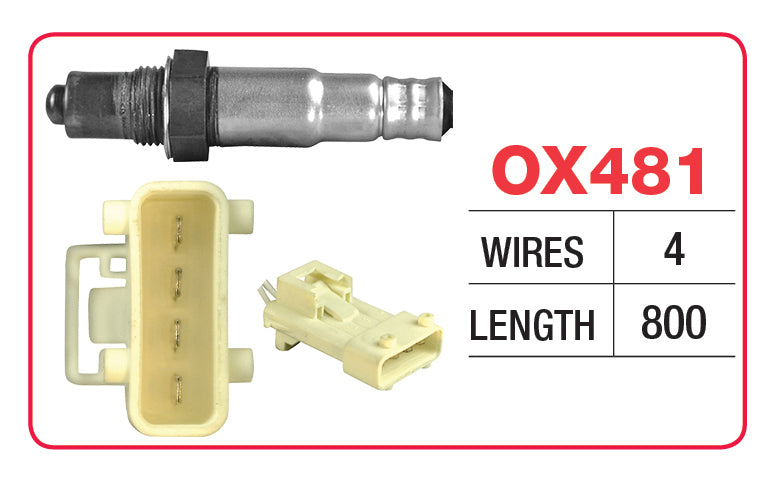 Goss Oxygen Sensor - 4 Wire - Citroen, Ford, Peugeot, Porsche, Renault, Saab, Volvo - OX481