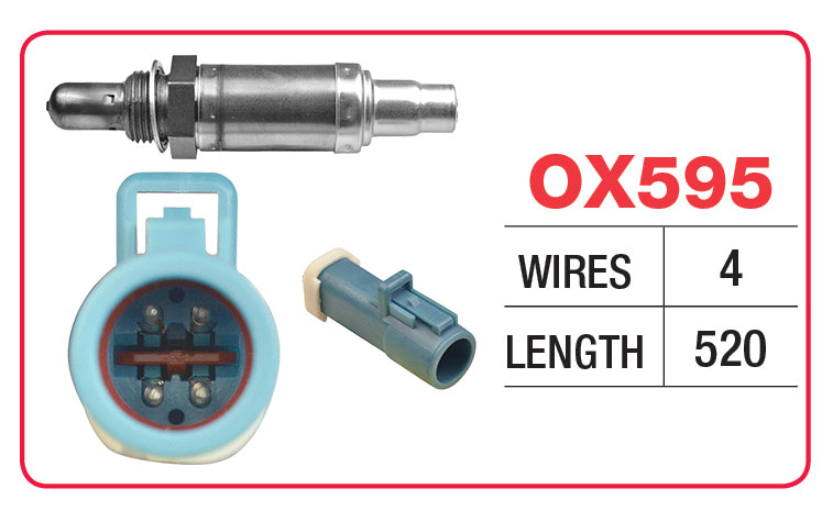 Goss Oxygen Sensor - 4 Wire - Ford, Mazda - OX595