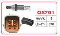 Goss Oxygen Sensor - 4 Wire - Mazda - OX761