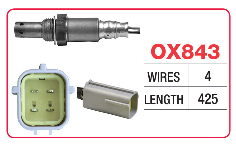 Goss Oxygen Sensor - 4 Wire - Nissan, Renault - OX843