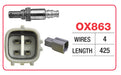 Goss Oxygen Sensor - 4 Wire - Lexus, Toyota - OX863