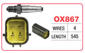 Goss Oxygen Sensor - 4 Wire - Hyundai - OX867