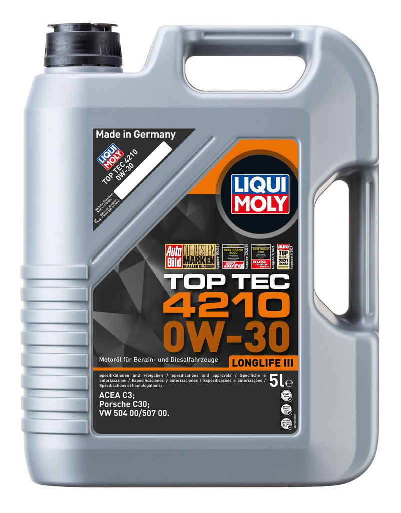 Liqui Moly Top Tec 4210 0W-30 Engine Oil - 5 Litre — A1 Autoparts Niddrie