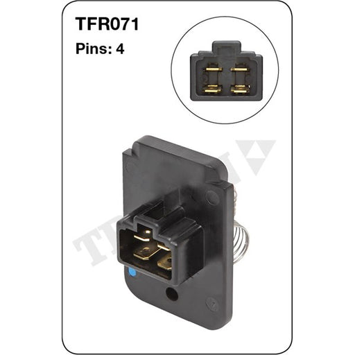 Tridon Heater Fan Resistor - TFR071 - A1 Autoparts Niddrie