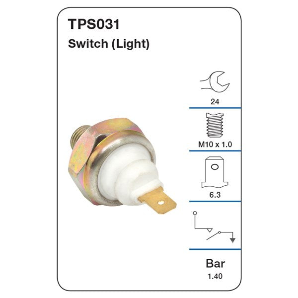 Tridon Oil Pressure Switch (Light) - Audi 80,100, A4, A6, VW Golf, Passat - TPS031