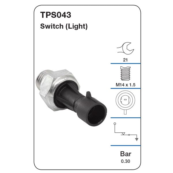 Tridon Oil Pressure Switch (Light) - Alfa, Fiat, Holden Astra, Captiva - TPS043